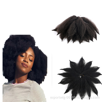 8 inch Afro Kinky Curly Crochet Hair Extension Crochet Braid Synthetic Fiber Hair Braids Marley Hair Twist